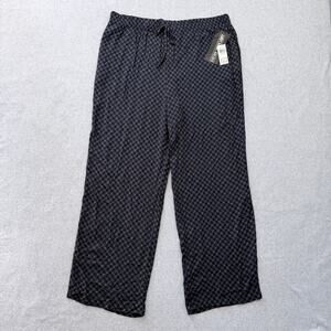 California Krush Women's Pants Large Teal Brown Stretch Wide Leg NWT Pockets